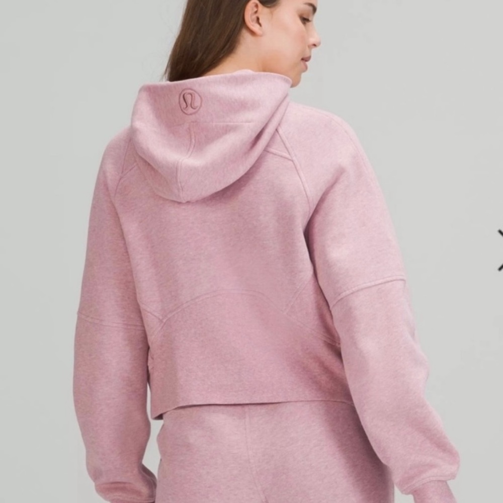 Lululemon heather pink half zip oversized scuba hoodie XL/XXL